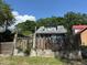 View of backyard showing fence and surrounding greenery at 109 N 2Nd St, Sanford, NC 27330