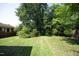 Spacious backyard with lush greenery, offering privacy and space for outdoor activities and relaxation at 1209 Landon St, Durham, NC 27703