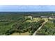 Scenic aerial perspective of property boundaries, highlighting the lush greenery and tranquil natural setting at 14393 Nc Hwy 96 N, Zebulon, NC 27597