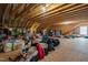 Large unfinished attic space with exposed beams, offering potential for customization and storage at 14393 Nc Hwy 96 N, Zebulon, NC 27597