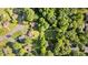 Aerial view of a neighborhood featuring mature trees and green lawns at 1641 Regency Dr, Burlington, NC 27215