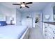 Comfortable bedroom with a bed, dresser, and a soothing color scheme throughout the space at 18 Heathgreen Dr, Clayton, NC 27527