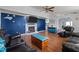 Comfortable living room with a fireplace and open floor plan at 1993 Lucy Garrett Rd, Roxboro, NC 27574
