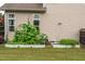 Outdoor view of raised garden bed with lush greenery in the backyard of a home at 200 Vintage Hill Cir, Apex, NC 27539