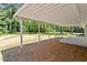 Covered patio with white support columns and ceiling at 2003 Broadway Rd, Sanford, NC 27332