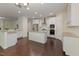 Spacious open kitchen with a large island, stainless appliances and ample countertop space at 317 Springhurst Ln, Cary, NC 27511