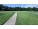 A grassy common area features a soccer field, sports equipment, and landscaping at 344 Colonial Ridge Dr, Pittsboro, NC 27312