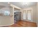 Cozy dining area next to kitchen featuring stainless steel appliances and a view of the kitchen at 4401 Liverpool Ln, Raleigh, NC 27604