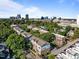 Overhead view of a community surrounded by trees, set against the backdrop of a vibrant cityscape at 531 N Person St # 205, Raleigh, NC 27604