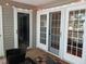 Cozy balcony area with outdoor seating and decorative string lights is perfect for relaxing at 631 Springfork Dr, Cary, NC 27513