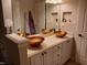 Stylish bathroom features double vessel sinks with a sleek vanity, and ample lighting at 631 Springfork Dr, Cary, NC 27513