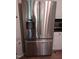 Modern, stainless steel refrigerator offers ample storage in this efficient kitchen space at 631 Springfork Dr, Cary, NC 27513