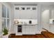 Charming bar area with built-in cabinetry, a mini fridge, and ample counter space at 6500 Bass Mountain Rd, Snow Camp, NC 27349