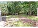 Spacious backyard featuring lush greenery and storage sheds, providing ample outdoor space and functionality at 7216 Carlton Dr, Raleigh, NC 27616