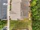 Aerial view of townhouse including patio and parking spots at 100 Stratford Lakes Dr # 270, Durham, NC 27713