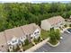 Aerial view of townhouses featuring lush surrounding trees at 100 Stratford Lakes Dr # 270, Durham, NC 27713