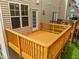 Elevated shot of a private wooden balcony with views of the neighborhood at 100 Stratford Lakes Dr # 270, Durham, NC 27713