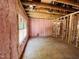 View of the interior under construction with insulation, windows, and the future layout of the space at 1087 Fairhaven Dr # 48, Mebane, NC 27302