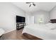 Well lit main bedroom with vaulted ceiling and ensuite bathroom at 112 Sterling Ridge Way, Cary, NC 27519