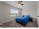 Small bedroom with a Star Wars-themed bedspread and a ceiling fan at 137 Campaign Dr, Mebane, NC 27302