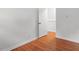 Bedroom features hardwood floors and a closet at 1512 Bacon St, Durham, NC 27701