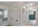 Hallway with a view of a bathroom and a bedroom at 154 Jared Dr, Fuquay Varina, NC 27526