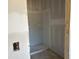 Unfinished bathroom featuring a fiberglass shower stall at 1613 Malcus Ct # 68, Fuquay Varina, NC 27526