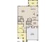 Layout of the home's first floor including the kitchen, Gathering room, guest room, and 2-car garage at 1613 Malcus Ct # 68, Fuquay Varina, NC 27526