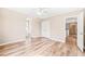 Bedroom with hardwood floors, neutral paint, and a ceiling fan at 1717 Ormond Rd, Hurdle Mills, NC 27541