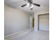 Bedroom featuring a closet with an open door and an overhead ceiling fan at 203 Halls Mill Dr, Cary, NC 27519