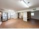 Large finished basement with modern lighting, laminate flooring, and flexible space at 3205 Broyhill Cir, Raleigh, NC 27604