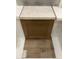 Material samples showcasing cabinet, countertop, backsplash, and flooring options for kitchen or bathroom at 355 Chesapeake Cmns St # 112, Garner, NC 27529