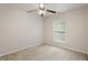 Bedroom featuring neutral paint, soft carpet and fan with light at 402 Halls Mill Dr, Cary, NC 27519