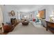 Bright living room with a fireplace, neutral colors, and stylish furniture at 441 Fieldstone Dr, Burlington, NC 27215