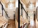 Grand foyer with hardwood floors, staircase, large windows, and transom flooding the space with natural light at 4716 Shadow Ridge Ct, Holly Springs, NC 27540