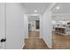 Long hallway leading into the kitchen and living area at 5110 Old Well St, Durham, NC 27704