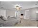 Spacious main bedroom with a calming color palette and ensuite bathroom at 512 Barneswyck Dr, Fuquay Varina, NC 27526