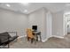 Cozy office space featuring a small desk, chair, and comfortable seating at 512 Barneswyck Dr, Fuquay Varina, NC 27526