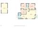 Floor plan showing layout with garage, bedrooms, living room, kitchen, laundry, and bathrooms at 605 E Montgomery St, Henderson, NC 27536