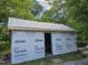 Exterior view of the new shed construction featuring Tyvek HomeWrap at 605 E Montgomery St, Henderson, NC 27536