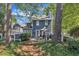Charming backyard with a patio, adorned with lush greenery and mature trees at 7601 Wellesley N Park, Raleigh, NC 27615