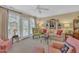 Comfortable living room featuring neutral tones, plush seating, and ample natural light at 7601 Wellesley N Park, Raleigh, NC 27615