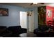 Cozy living room with comfortable seating and bright-colored walls at 764 Grove Creek Ln, Raleigh, NC 27610