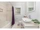 Chic bathroom features stylish vessel sink, subway tile shower, and updated fixtures at 821 Onslow St, Durham, NC 27705