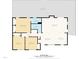 Floor plan view of the house including the dimensions of the Primary bedroom, living room, and kitchen at 8620 Glendale Dr, Apex, NC 27539