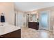 Primary bath features a double vanity, tile floors, and separate water closet at 104 Bollienger Dr, Princeton, NC 27569