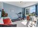 Bright bedroom featuring workout equipment with a large window that offers natural light and picturesque views at 104 Bollienger Dr, Princeton, NC 27569