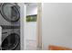 This convenient laundry room features a stacked washer and dryer at 1115 Sepelo Way, Efland, NC 27243