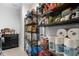 Walk-in pantry with metal shelving providing ample storage space for kitchen essentials at 1115 Sepelo Way, Efland, NC 27243