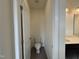 Convenient half-bathroom with modern fixtures and neutral decor at 136 Bruce Dr Dr, Dunn, NC 28334